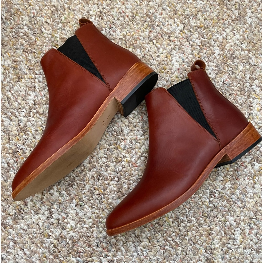 Nisolo Chelsea Leather Boot Brandy Size 9 only worn once - Picture 11 of 14